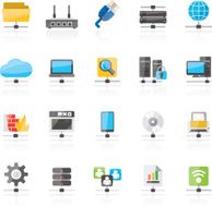Computer Network and internet icons