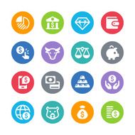 Finance &amp; Money Icons - Circle Illustrations