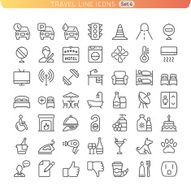 Travel Line Icons Set 4