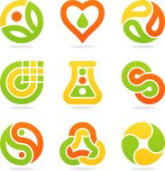 multicolored eco symbols