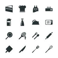 Cooking Silhouette icons N2