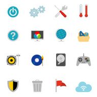 Flat Computer OS (Operating System) icons N2