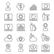 Finance and business icon set N43