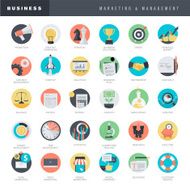 Set of flat design icons for business and marketing N2