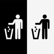 trash icons set great for any use Vector EPS10