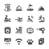 hotel service icon set 4 vector eps10