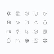 Outline vector icons for web and mobile N13