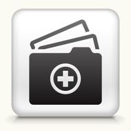White Square Button with N5