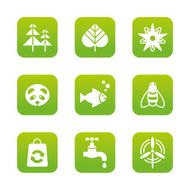 Eco icons set