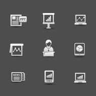 Business presentation icons vector
