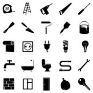 Vector Set of Home Repairing Icons N2