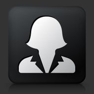 Black Square Button with Female Headshot Icon