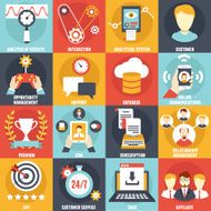 Set of Customer Relationship Management Icons