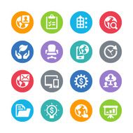 Business Icons - Circle Illustrations N9