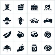 Black Farmer&#039;s Market Icons