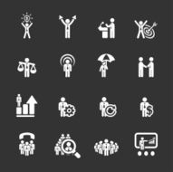 business and management icon set 6 vector eps10