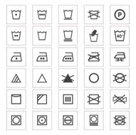 Clothing Care Fabric Icons