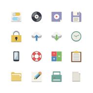 Flat icon set for Web and Mobile application 2