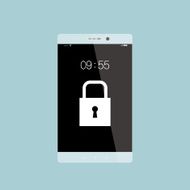 Mobile phone with a lock on it's screen