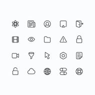 Outline vector icons for web and mobile N14