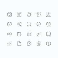 Outline vector icons for web and mobile N15