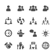 business and management icon set 7 vector eps10