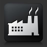 Black Square Button with Factory Icon