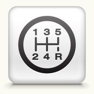 Square Button with Stick Shift