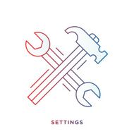Wrench and Hammer Symbol