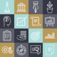 Vector business strategy in linear style