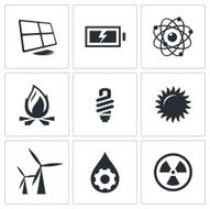 Vector energy icons set