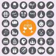 Party Icons set vector eps10