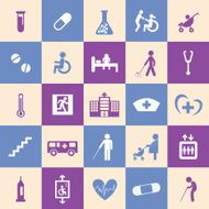 hospital icons set N3