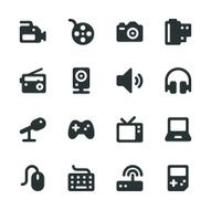 Media Silhouette Icons