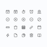 Outline vector icons for web and mobile N16
