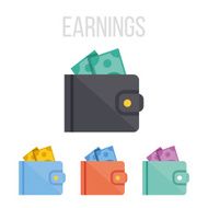 Vector wallet icons