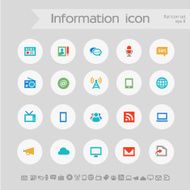 Modern simple colored information icons