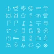 Travel linear icons 2 N2