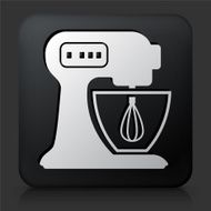 Black Square Button with Blender Icon