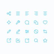 Outline vector icons for mobile
