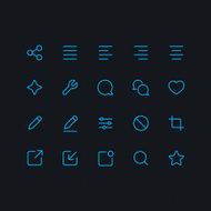 Outline vector icons for mobile N2