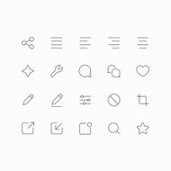 Outline vector icons for mobile N3