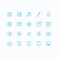 Outline vector icons for web and mobile N17