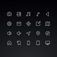 Outline vector icons for web and mobile N18