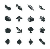 Vegetable Silhouette Icons