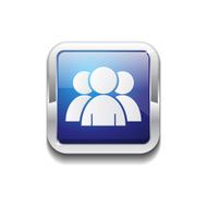 User Square Vector Blue Web Icon Button