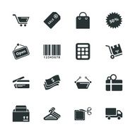 Shopping Silhouette Icons
