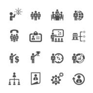 business and human resource management icon set 2 vector eps10