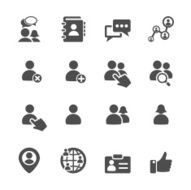 social network user icon set vector eps10 N2