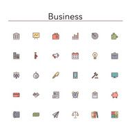 Business Colored Line Icons N2
